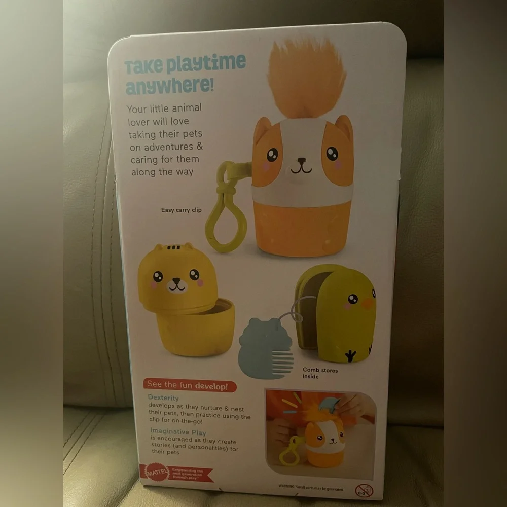 Mattel On-the-Go Nesting Pet Toy 3 Pets New In Box Baby Toddler Learn Grow Fun